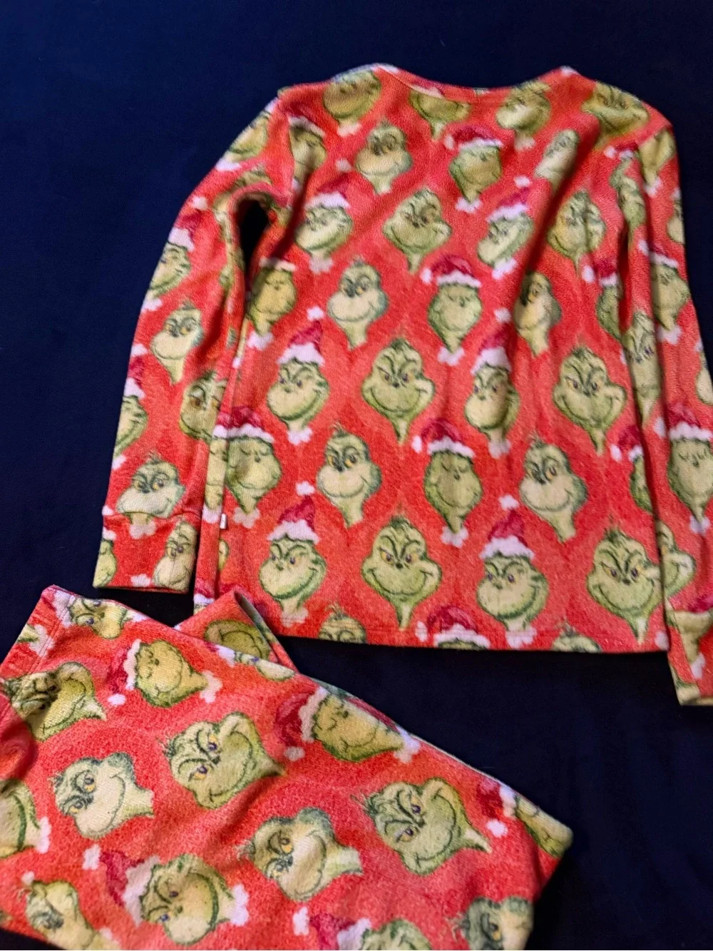 Posh Peanut  limited edition Red Grinch Print Kids Pajama Set